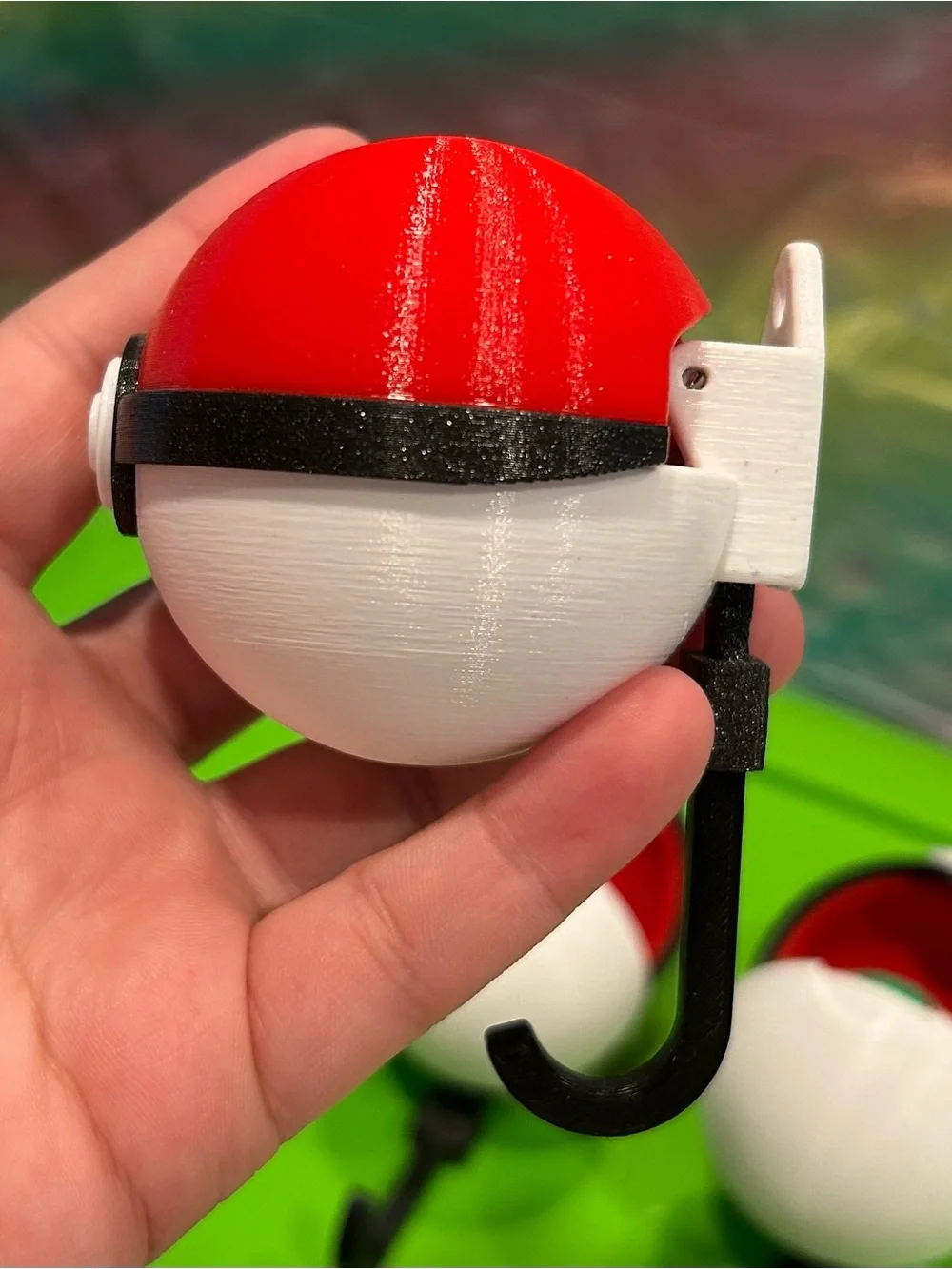Pop-Out Pokemon Pokeball Wall Hooks with Figures Bulbasaur Charmander Squirtle